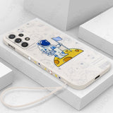 Cute Astronaut Silicone Case For Samsung