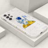 Cute Astronaut Silicone Case For Samsung