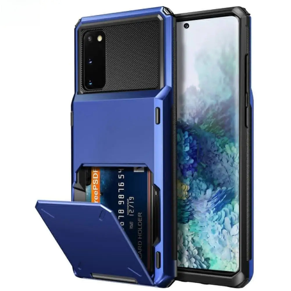 Armor Card Slot Flip Hidden Wallet Case for Samsung Galaxy