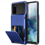 Armor Card Slot Flip Hidden Wallet Case for Samsung Galaxy
