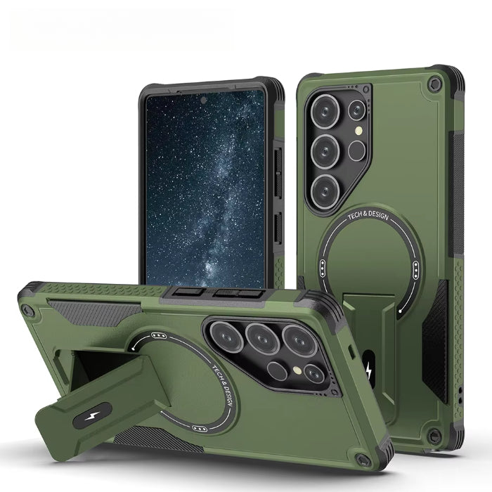 Fold Stand Holder Magnetic Armor Case For Samsung