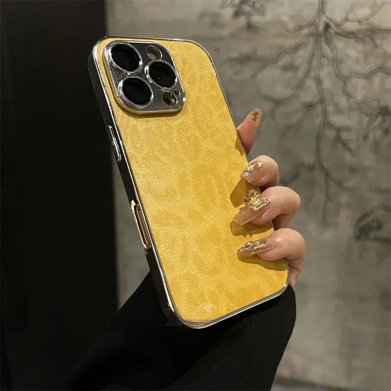 Leopard Texture Leather Case For iPhone
