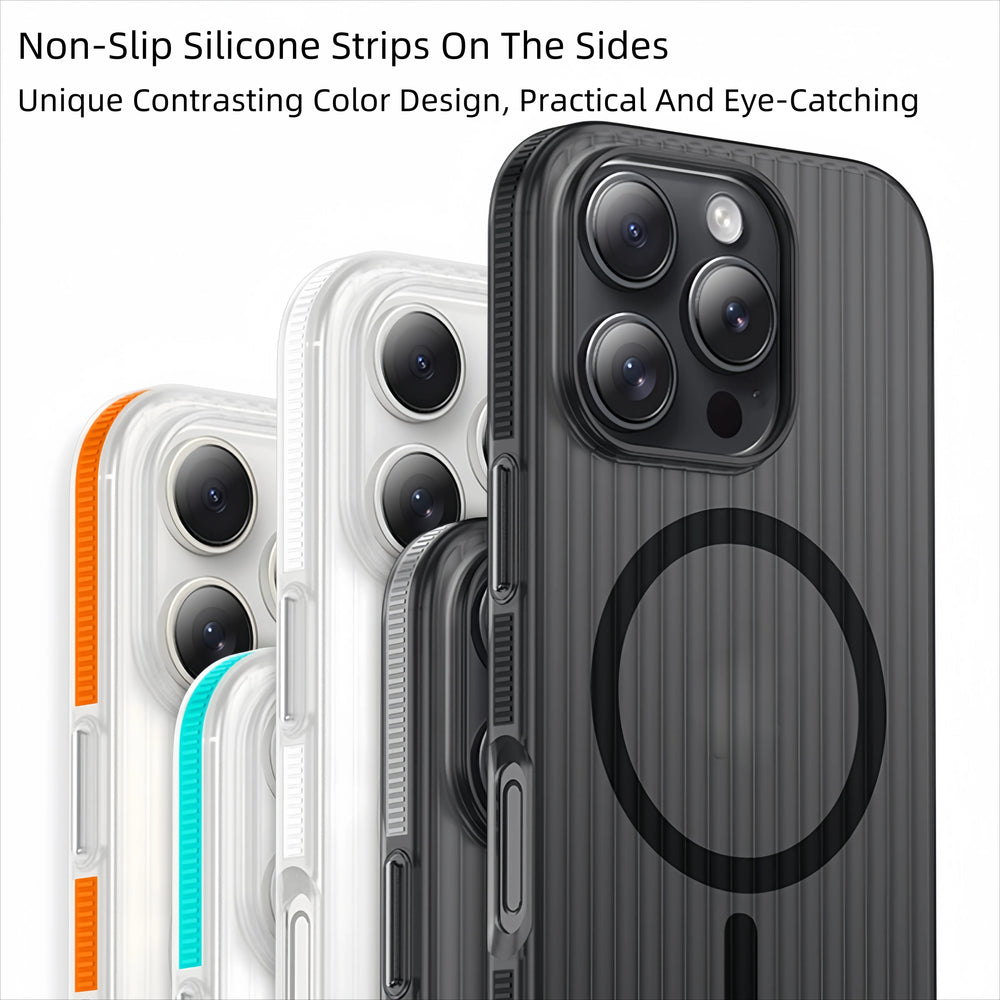 3D Corrugated Texture Magsafe Magnetic Case For iPhone