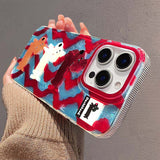 Cartoon Striped Sausage Dog Phone Case For iPhone