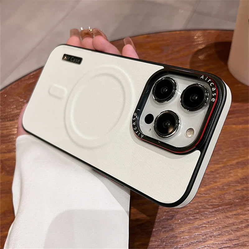 Luxury Matte Leather Case For iPhone