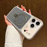 Magnetic Carbon Fiber Kickstand Case for iPhone
