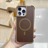 Magnetic Luxury Matte Fall prevention Case For iPhone