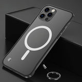 Magnetic Frameless Lihgt Thin Matte Phone Case For Iphone