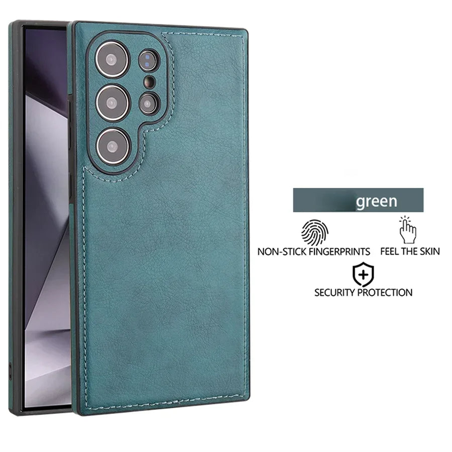 Luxury Vintage PU Leather Case for Samsung