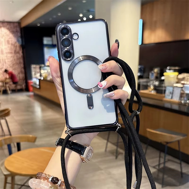 Crossbody Lanyard Magnetic Case For Samsung