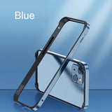 Hybrid Silicone Frame Aluminum Metal Phone Case For iPhone
