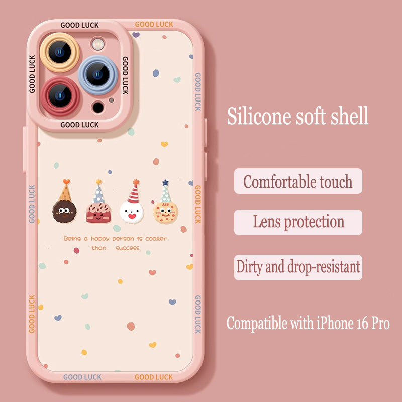 Cute Donut Silicone Shell Phone Case for iPhone