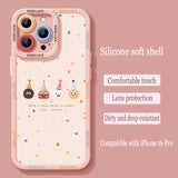 Cute Donut Silicone Shell Phone Case for iPhone
