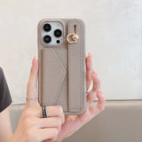 Wallet Card Holder Wrist Strap Case for iphone