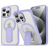 Folding Stand & Magnetic Matte Translucent Case For iPhone