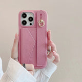 Wallet Card Holder Wrist Strap Case for iphone