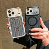 Magnetic Carbon Fiber Kickstand Case for iPhone
