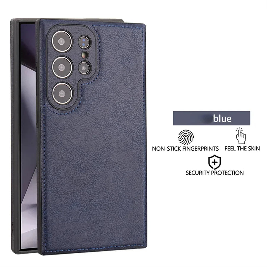 Luxury Vintage PU Leather Case for Samsung