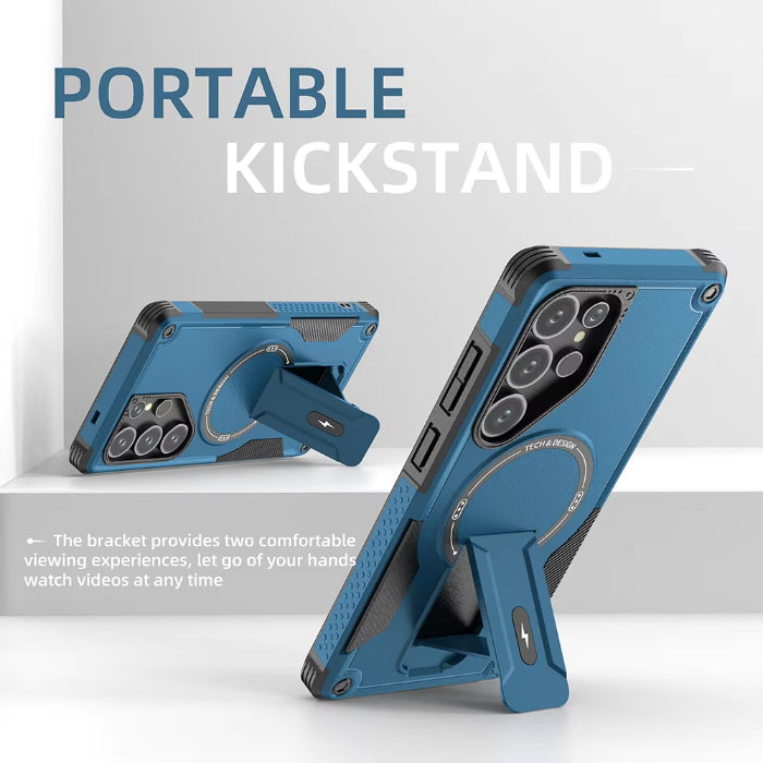 Fold Stand Holder Magnetic Armor Case For Samsung