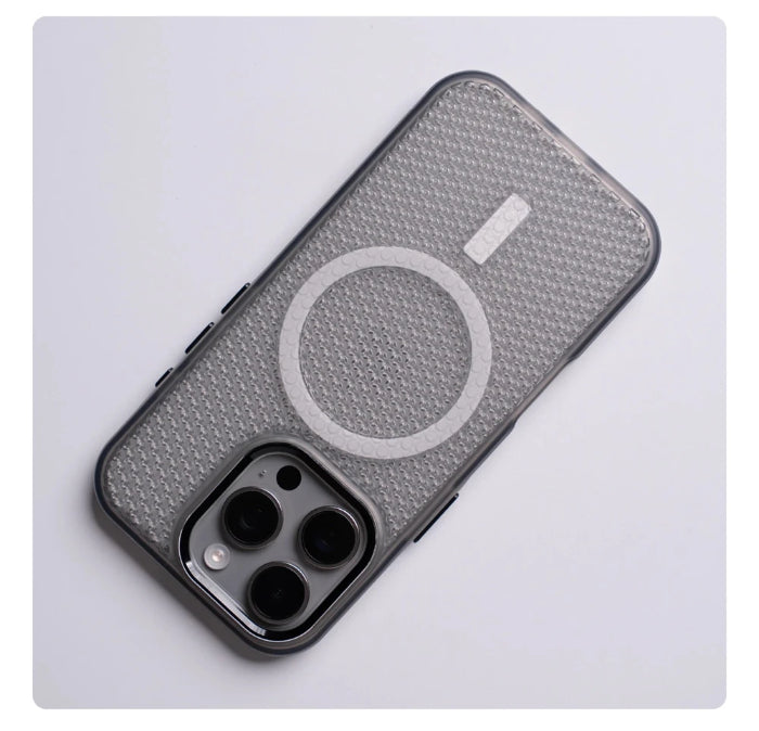 Heat Dissipation Hollow Shockproof Magnetic Case For iPhone