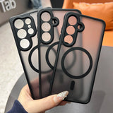 Translucent Magnetic Matte Case For Samsung
