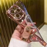 New Fashion Glitter Diamond Transparent Magnetic Case For iPhone