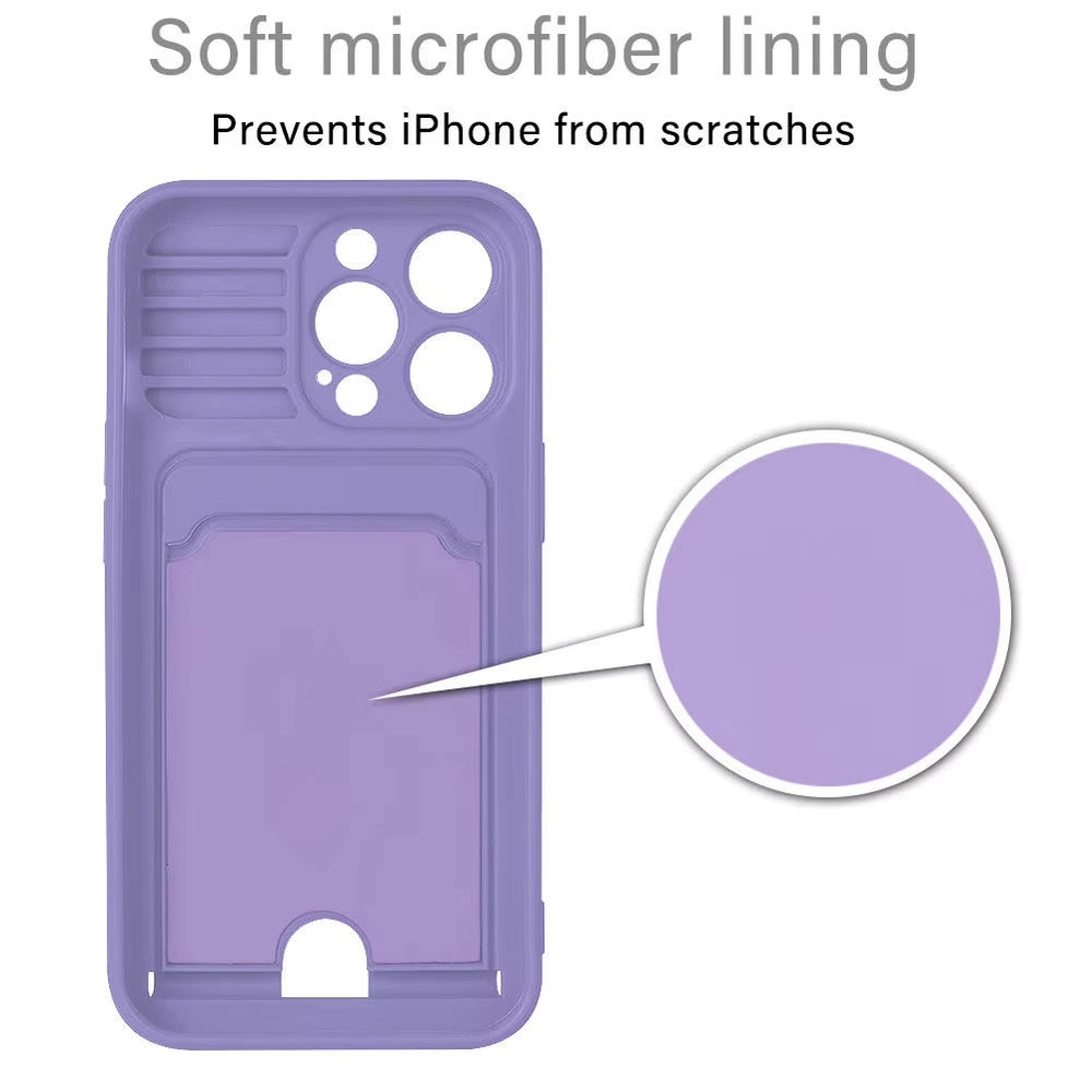 Magnetic Ring Card Holder Slide Camera Protector Case For iPhone