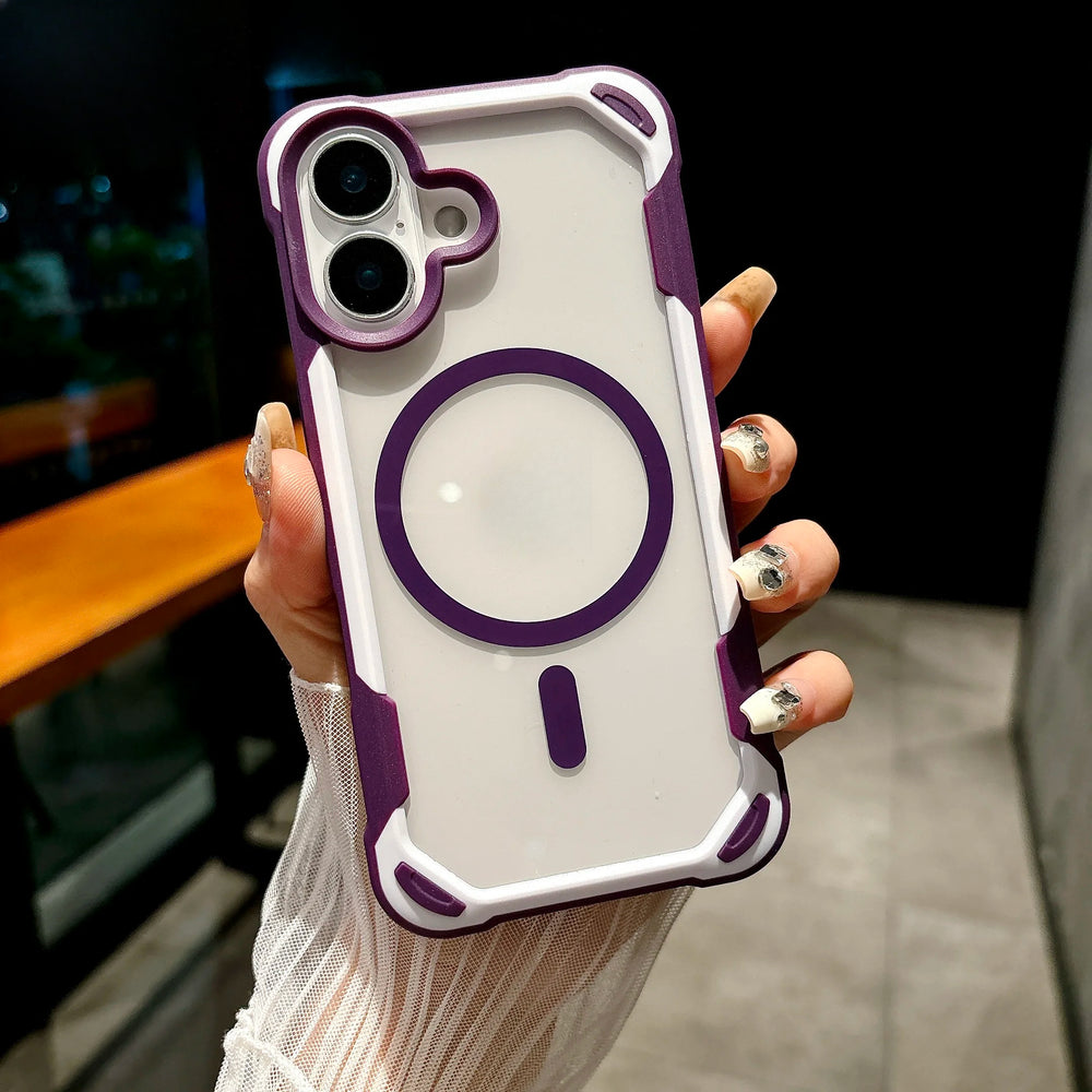 Transparent Hard Shockproof Armor Case For iPhone