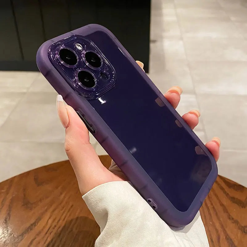 Shockproof Silicone Bumper Clear Phone Case For iPhone