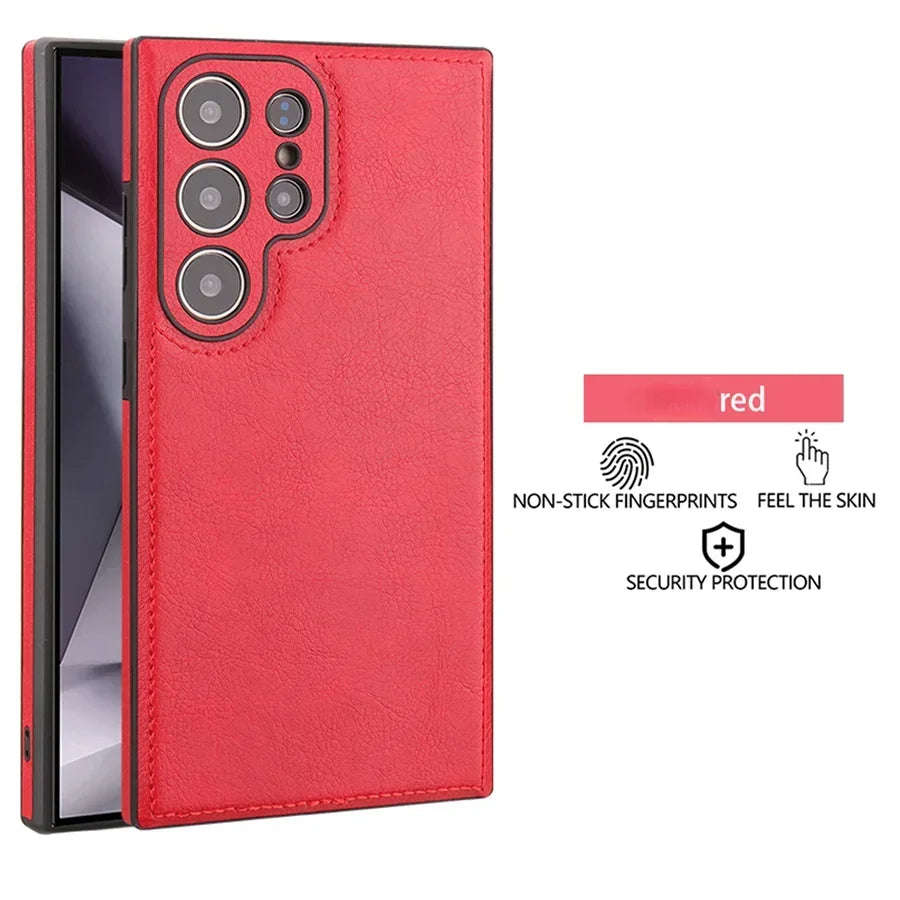 Luxury Vintage PU Leather Case for Samsung