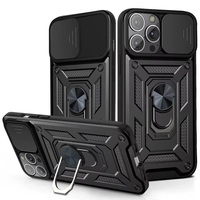 Armor Shockproof Magnetic Ring Stand Holder Case For iPhone