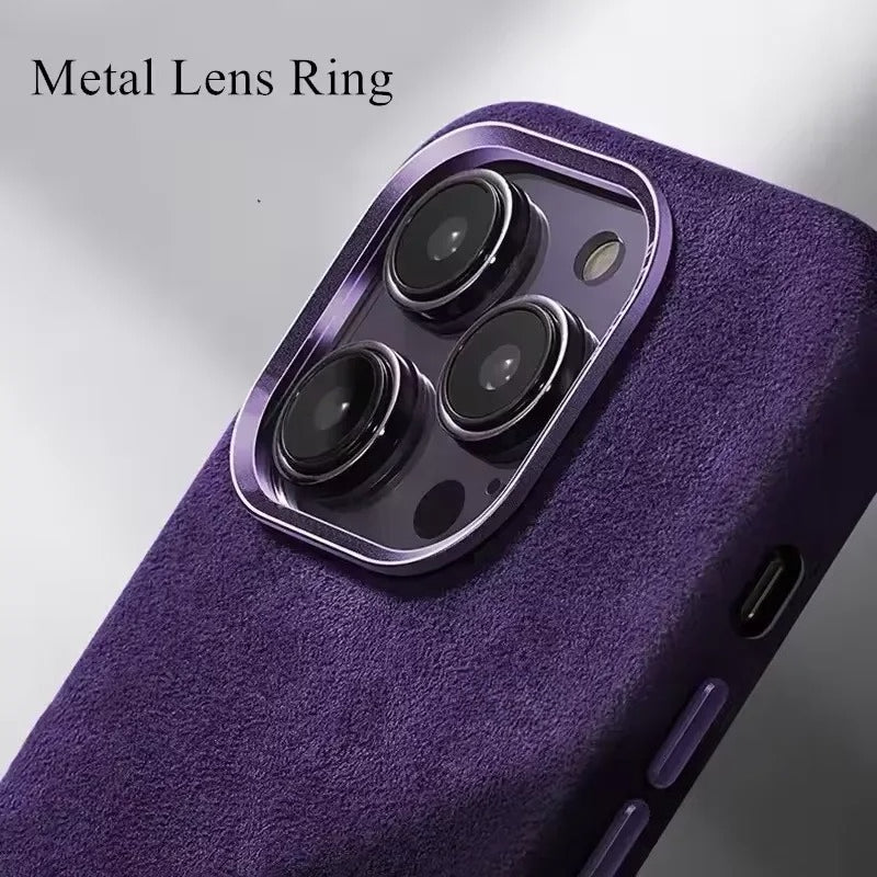 Italian Flip Fur Leather Magnetic Case for iPhone