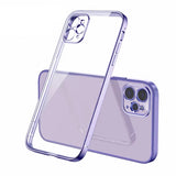 Luxury Plating Transparent Silicone Case For iPhone