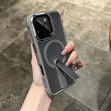 Luxury Magsafe Magnetic Holder Silicone Frame Case For iPhone