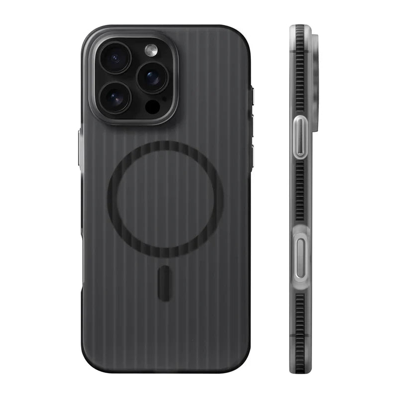 Corrugated Pattern Non-slip Bumper Hard PC Matte Case For iPhone