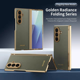 Full Cover Leather Case With Screen Tempered Glass for Samsung