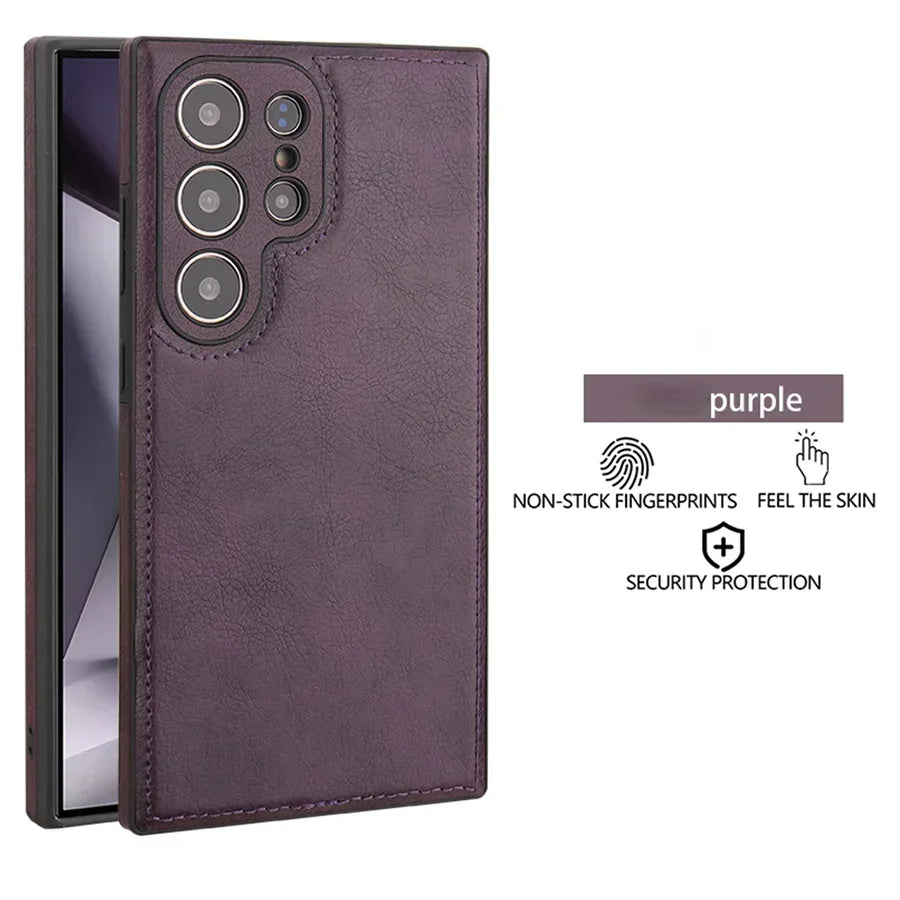 Luxury Vintage PU Leather Case for Samsung