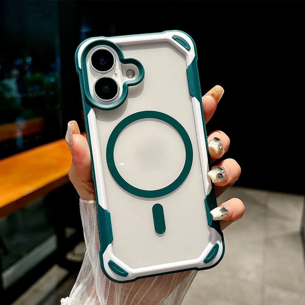 Transparent Hard Shockproof Armor Case For iPhone
