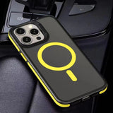 Magnetic Matte Translucent Armor Shockproof Case For iPhone