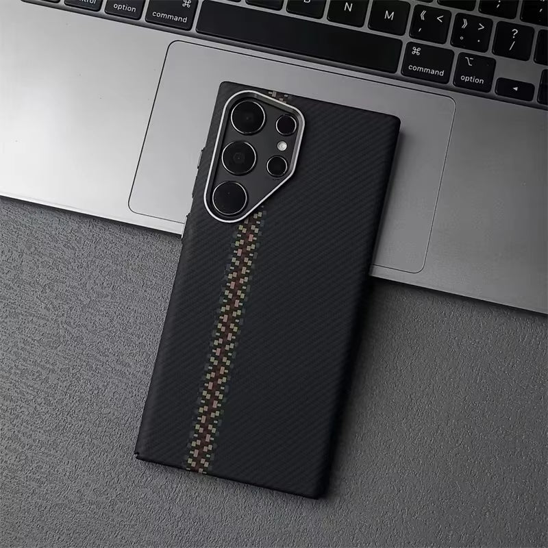 Luxury Carbon Fiber Wireless Charging Magsafe Case for Samsung