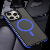 Magnetic Matte Translucent Armor Shockproof Case For iPhone