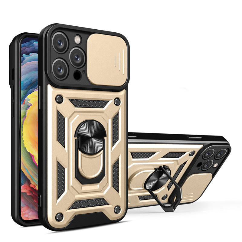 Armor Shockproof Magnetic Ring Stand Holder Case For iPhone