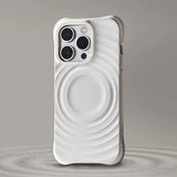 Liquid Silicone Wave Pattern Magsafe Phone Case For iPhone