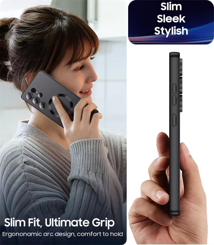Slim Soft TPU Shockproof Magnetic Case for Samsung