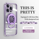 Magnetic Holder Plating Phone Case for iPhone