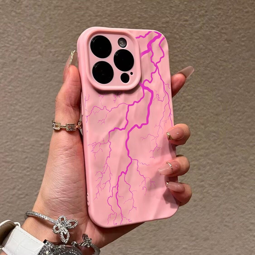 Lightning Printing Soft Silicone Case For iPhone