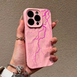 Lightning Printing Soft Silicone Case For iPhone