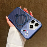 Magnetic Carbon Fiber Kickstand Case for iPhone