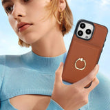 Shockproof Leather Ring Holder Case for iphone