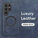 Magnetic For Magsafe Leather Case For Samsung Galaxy